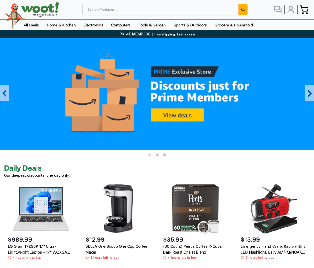 Woot Clone Ecommerce